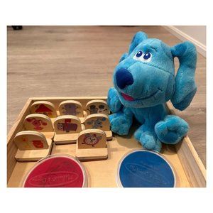 Blue's Clues & You! Bundle - Wooden Handle Stamps and Talking Plush